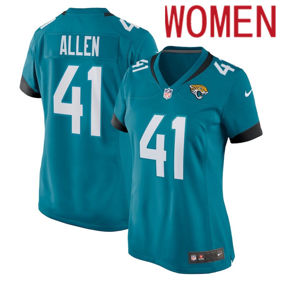 Women Jacksonville Jaguars 41 Josh Allen Nike Green Nike Game NFL Jersey